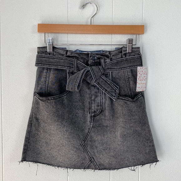 Free People Paper Bag Mini Skirt - Picture 2 of 10